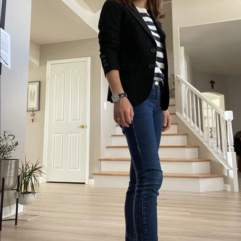 United Colors Of Benetton Waisted Black Blazer - Picture 7 of 8